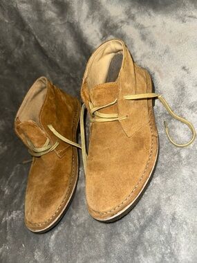 Men's Leather Suede Desert Boots in Chestnut Brown